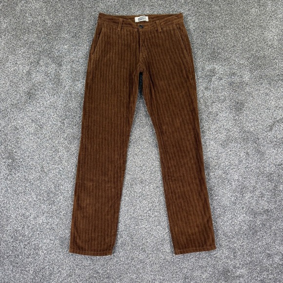 Naked & Famous Other - Naked & Famous Tapered Chino Heavy Velvet Twill Men 28 Brown Japanese Fabric